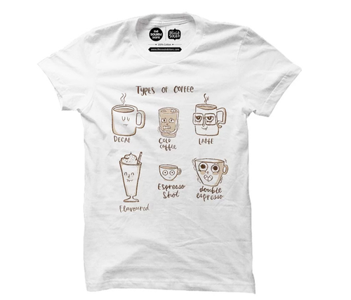 Types of coffee T-shirt