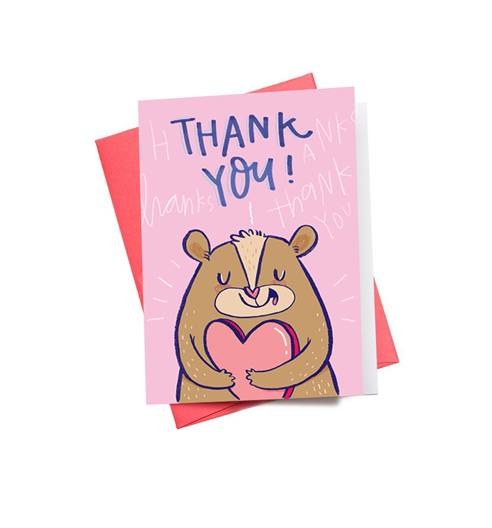 Thank you heart Mini Greeting