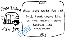 From India Address Stamp