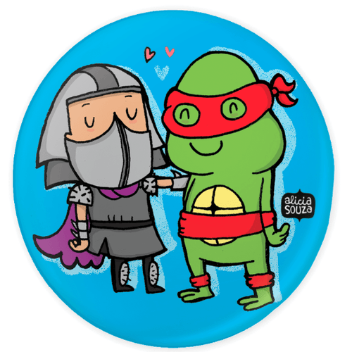 Badge - Teenage Mutant Ninja Turtle & Splinter Badge