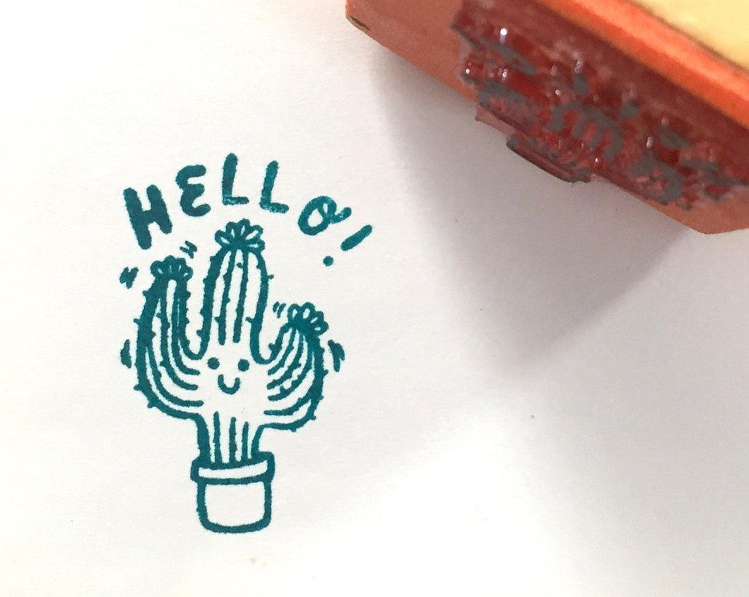 Cactus Hello Stamp