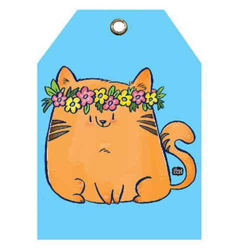 Cat Wreath Gift Tag Set of 10