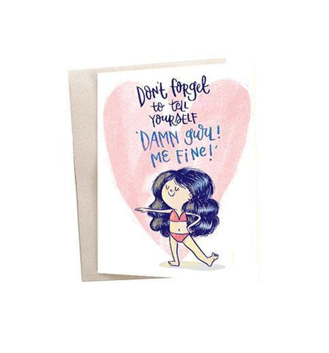 Damn Girl Mini Greeting