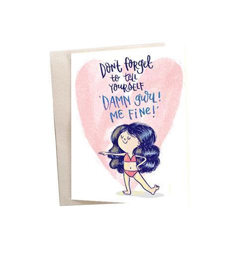 Damn Girl Mini Greeting