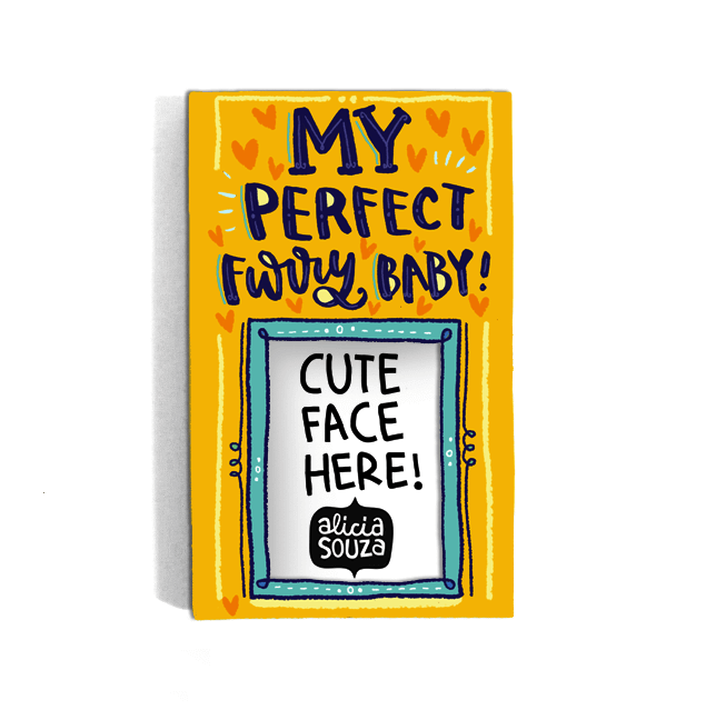 Perfect Furry Baby Refrigerator magnetic frame SMALL