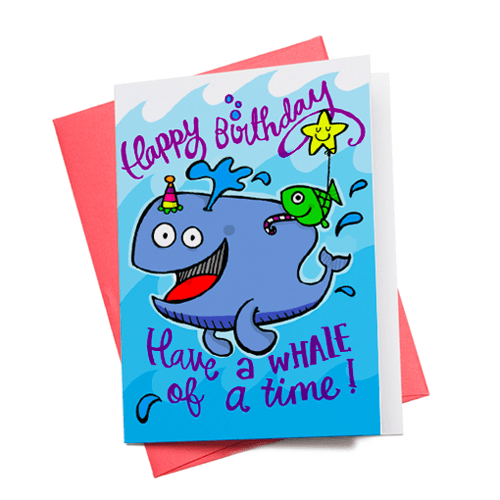 Greeting Cards - Birthday Whale Greeting