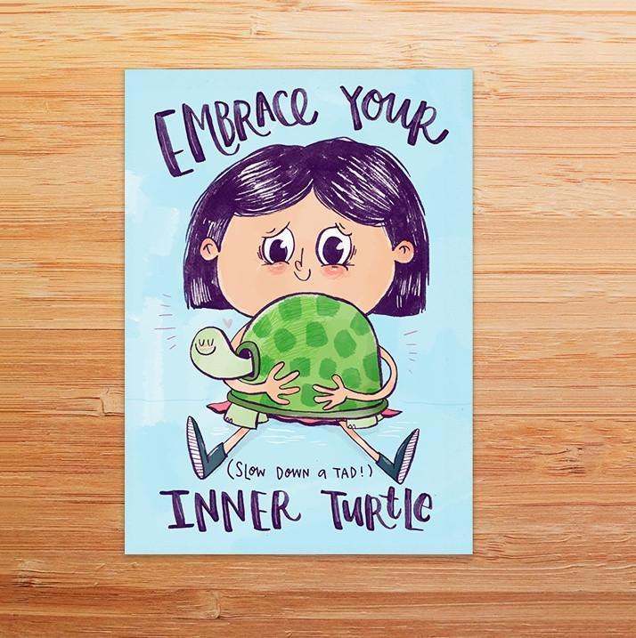 Greeting Cards - Inner Turtle Postcard, Set Of 5