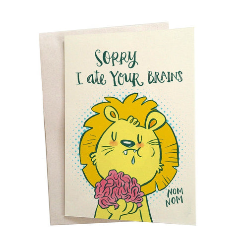 Greeting Cards - Lion Brain Greeting