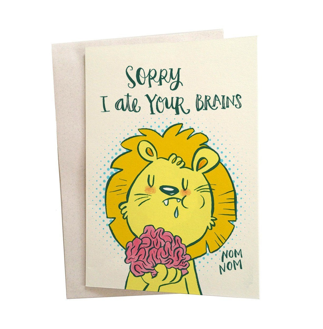 Greeting Cards - Lion Brain Greeting