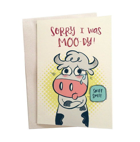Greeting Cards - Moody Cow Greeting