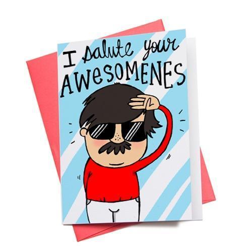 Greeting Cards - Salute Your Awesomeness Greeting