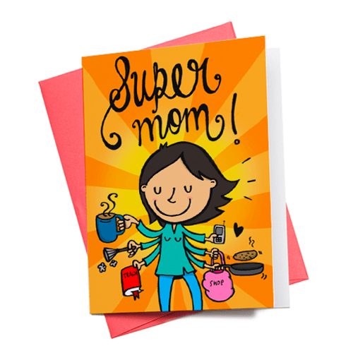 Greeting Cards - Super Mom Greeting