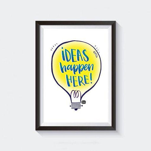 Ideas Happen Here Wall Art