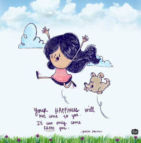 Happiness comes from you Wall Art