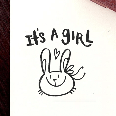 It's A Girl Stamp
