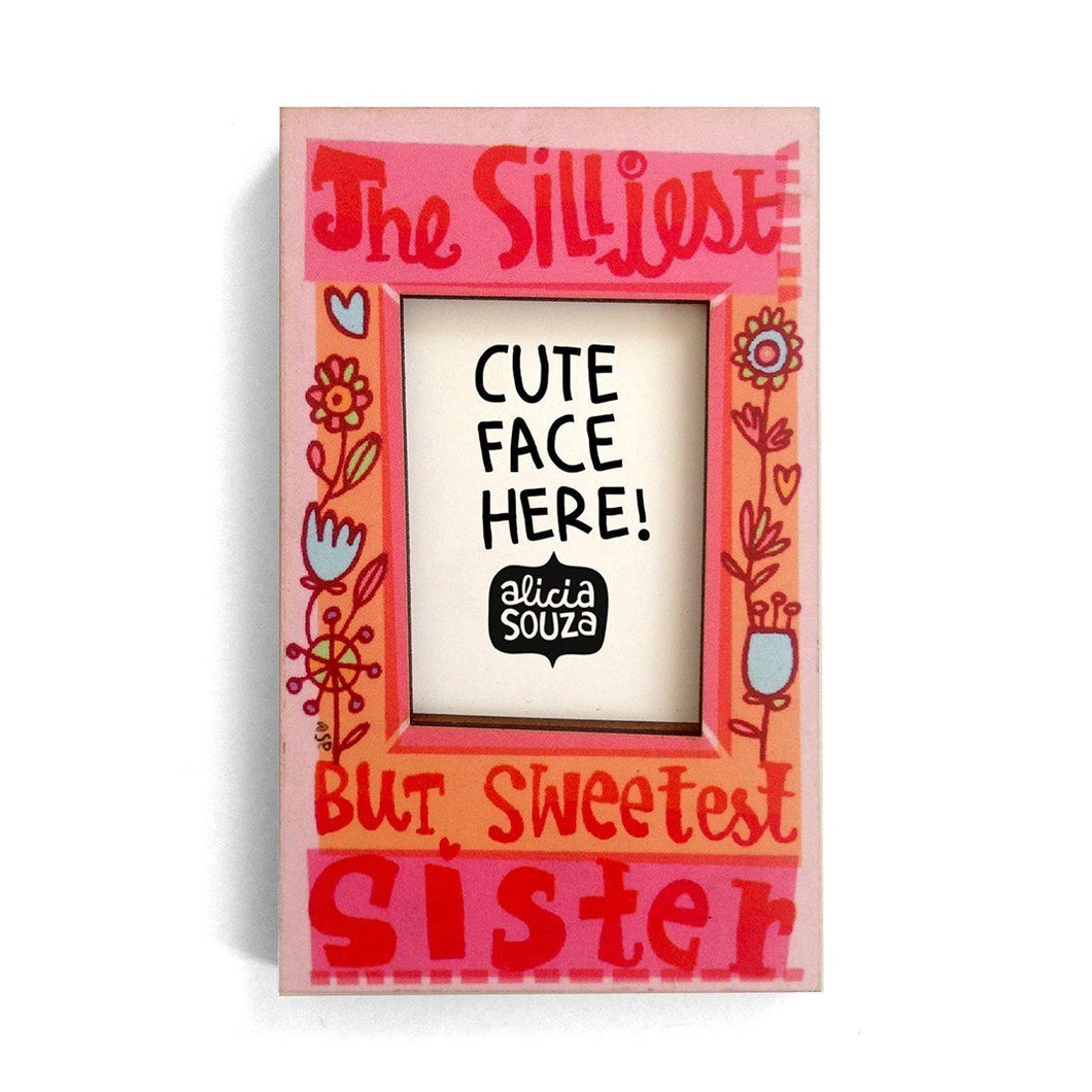 Magnetic Frame - Sister Love-Refrigerator Magnetic Frame SMALL