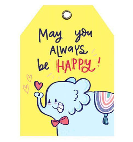 Be Happy Gift Tag Set of 10