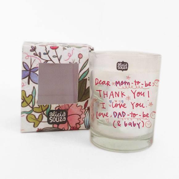 Mom-to-be Shot Glass Candle