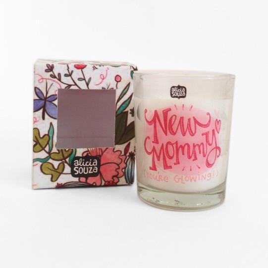 New Mommy Shot Glass Candle