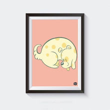 Prints - Doggie Curl Wall Art