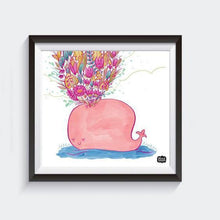 Prints - Flower Whale Wall Art