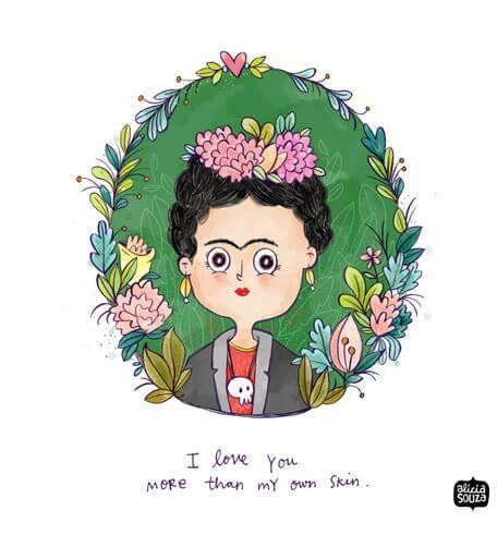 Prints - Frida Love Wall Art
