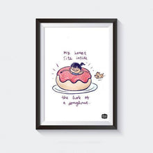 Prints - Girl In A Doughnut Wall Art