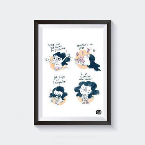 Prints - Happy Girl Wall Art