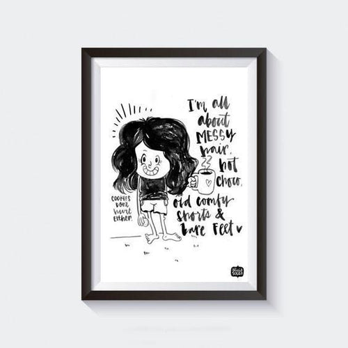 Prints - Messy Hair Wall Art