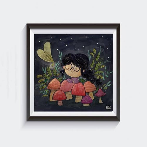 Prints - Mushroom Girl Wall Art