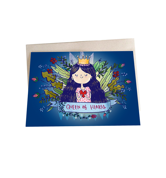 Queen of hearts Mini Greeting