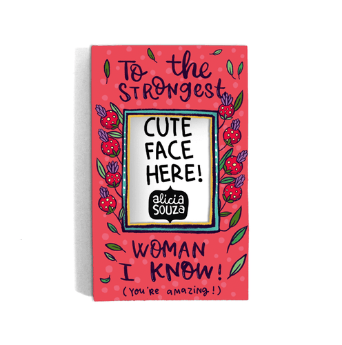 Strongest Woman Refrigerator magnetic frame SMALL