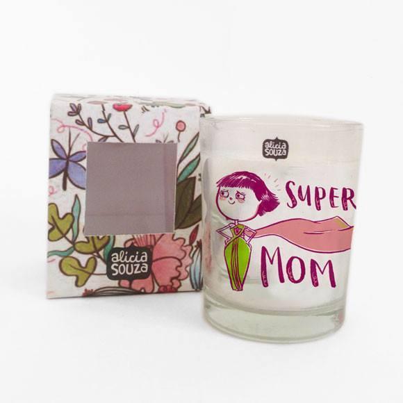 Super Mom Shot Glass Candle