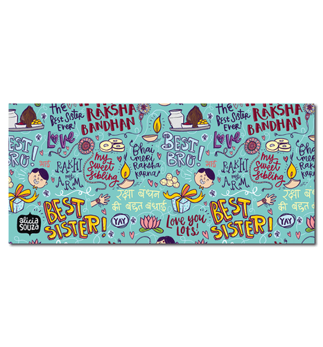 Happy Raksha Bandhan Envelope Teal