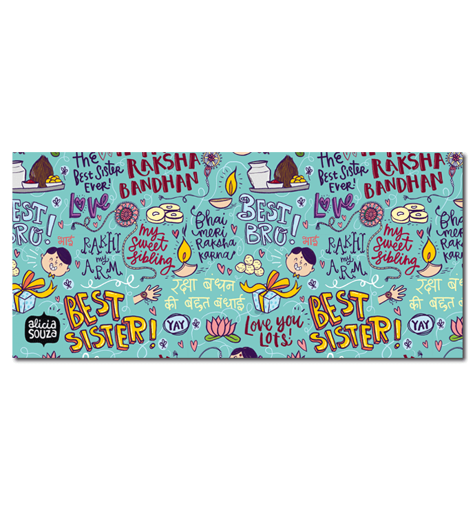 Happy Raksha Bandhan Envelope Teal