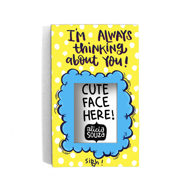 Thinking About You Refrigerator magnetic frame SMALL