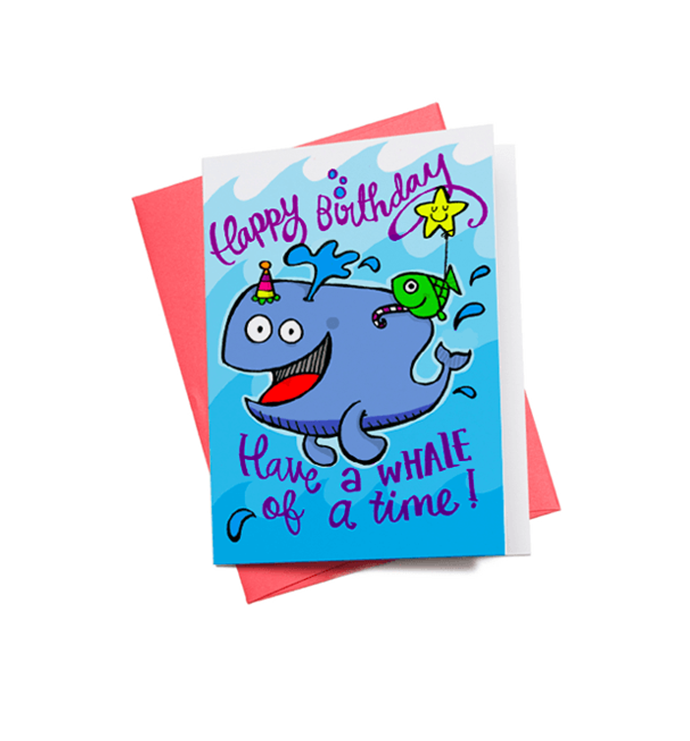 Birthday Whale Mini Greeting