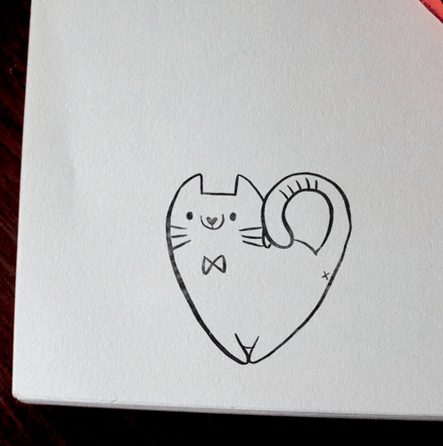 White Cat Stamp