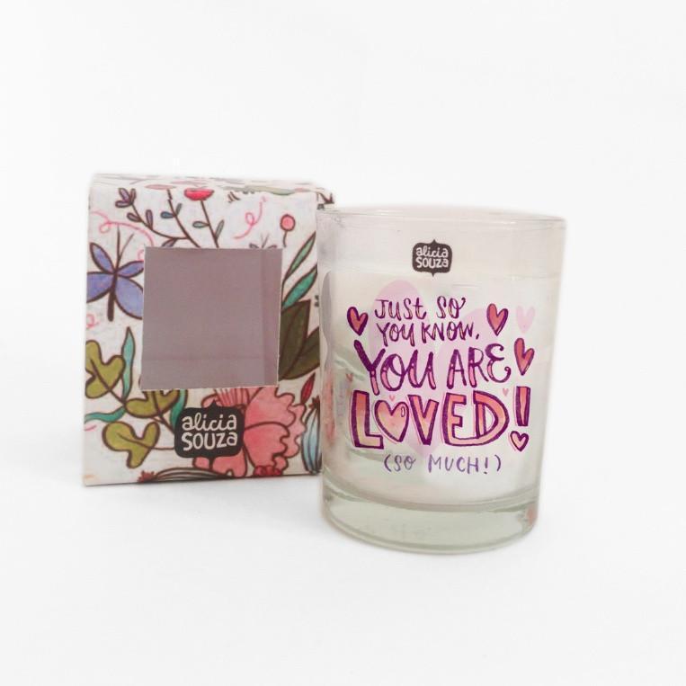You Are Loved Shot Glass Candle